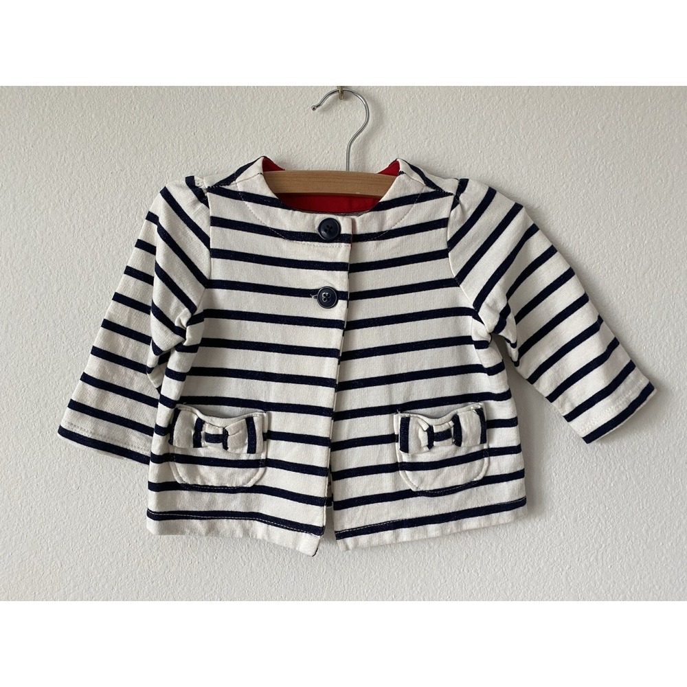 BABY GAP Striped Petticoat Top Jacket with Pockets. Size 6-12 months